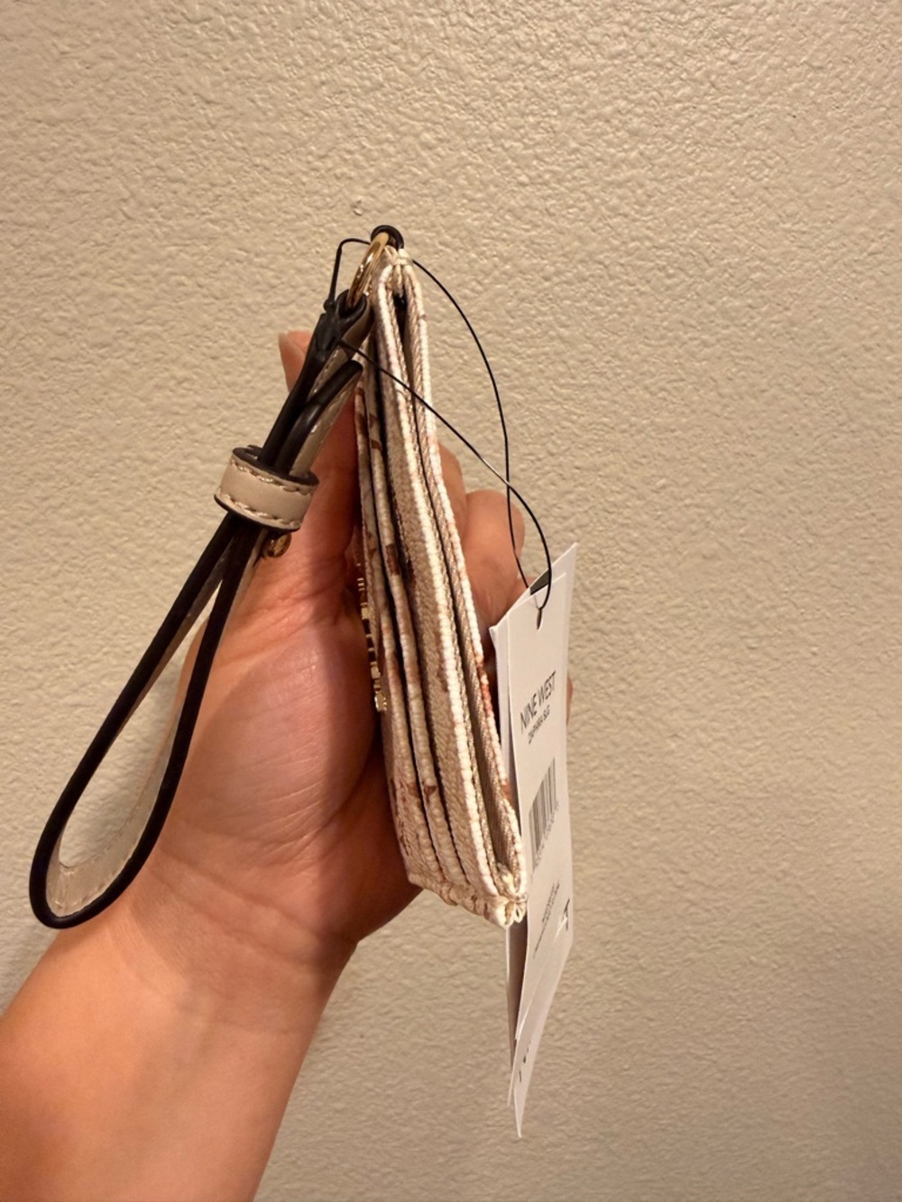 Nine West Cream Floral Card Case with Wristlet - Picture 4 of 4